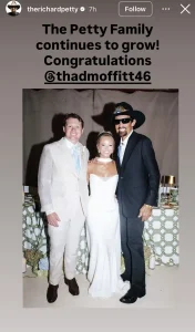 Thad Moffitt’s NASCAR Wedding Sparks Joy, Richard Petty Shares Congrats