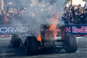 Yuki Tsunoda’s Red Bull Catches Fire in Shocking Return